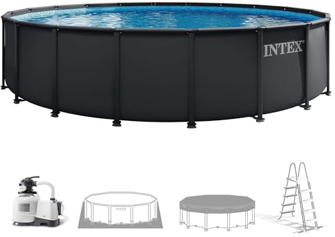 Intex 26334ND 6.1m x 1.22m Ultra Xtr Frame Pool Set (Includes Filter Pump, Safety Ladder, Ground Cloth, Pool Cover)