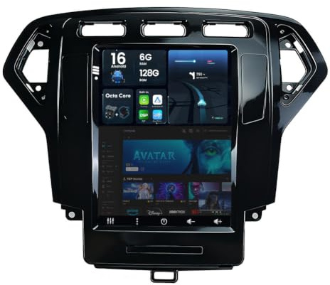 BXLIYER - [6G+128G, Octa-Core] - Autoradio für Ford Mondeo MK4 (2007-2010) Android 16 GPS Navigation Radio - DSP/Carplay/Android Auto - Kamera + MIC - 9.7 Zoll 2 Din WiFi SWC - Lenkradsteuerung DAB