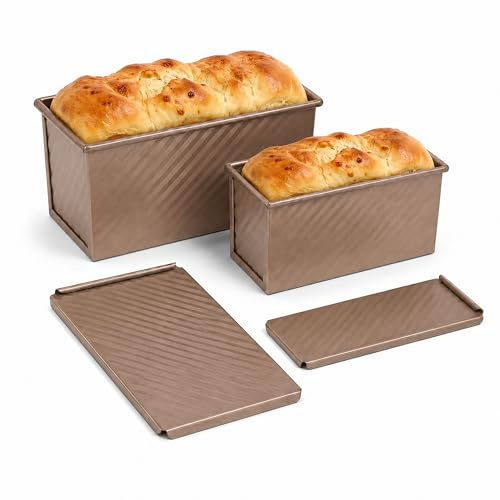 URMONA Set 2 Stampi per Pane M+L in Cassetta, Coperchio Toast Plumcake