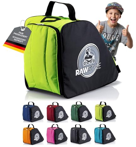 BambiniWelt by Rafael K. Skater Rucksack für Inliner, Rollschuhe & Skates | Ergonomisch, Wasserdicht & Robust, Geräumig mit Zusatzfach, Personalisiertes Namensfeld, Stabiler Freizeit- & Sport-Rucksack