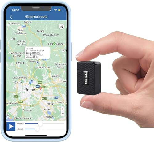 Localizador GPS 4G Mini sin Suscripción ni Cuotas, Seguimiento en Tiempo Real con App Gratis, Imán Potente, Resistente al Agua para Coche, Niños y Mascotas