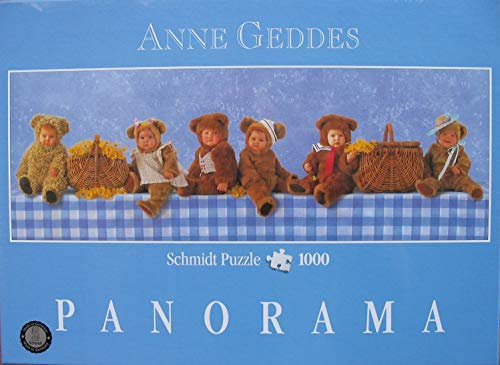 Schmidt Spiele - Anne Geddes, Teddybären-Picknick, 1000 Teile Panoramapuzzle