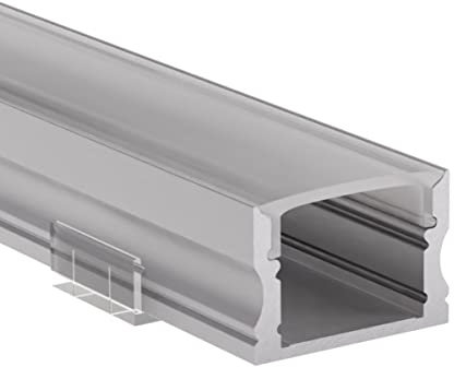 Alumino | LED Aluminiumprofil Eloxiert | 200 cm | Aufputzprofil | Semi Abdeckung | für 12 mm LED-Streifen | Donau