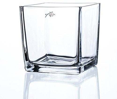 Sandra Rich 6er Set Teelichtgläser Cube H. 14cm 14x14cm Glas transparent eckig