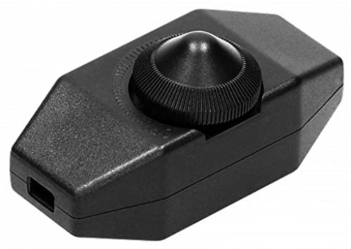 zjxxdz Dimmer für Glühlampen Halogen und Niedervolthalogenlampen, 250VAC bis - 80W, Schwarz, Drucktaste, manuell, Schwarz