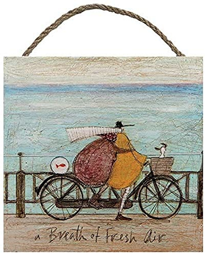 Sam Toft 'frische Luft' Holz- Wand Kunst,20 x 20 cm
