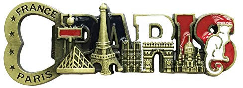 Kühlschrankmagnet, Motiv: Paris Frankreich, Flaschenöffner, Touristen-Souvenirs-Kollektion, Paris, magnetische Aufkleber, Kühlschrankmagnet, Bieröffner