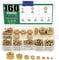 Keadic 160Pcs Brass Hex Nuts Assortment Kit, Full Finished Metric M2 M2.5 M3 M4 M5 M6 M8 M10
