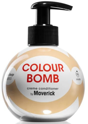 Colour Bomb Haarfarb-Conditioner 250 ml – Lebendiger Glanz und Schimmer, weichmachende und pflegende Farbauffrischungsbehandlung, kein Mischen, vegan, ammoniak- und peroxidfrei (Light Beige)