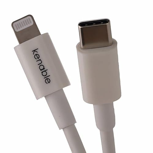 kenable MFI Quick Charge USB-C to 8 pin Charging Cable for iPhone 11/12/Pro 1.8m [1.8 metres]