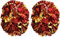VIFER Pom Poms Cheerleading, 1 Paar Aerobic-Pom-Pompons, Cheerleader, Blumenkugeln, für Sportveranstaltungen, Ballspiele, Tänze, Gold + Rot