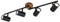 BRILONER - Deckenlampe schwenkbar, Holzbasis, GU10 Fassung, max. 35 Watt, Deckenleuchte, Lampe, Wohnzimmerlampe, Schlafzimmerlampe, Küchenlampe, Deckenstrahler, 68,2x9x14,5 cm, Schwarz