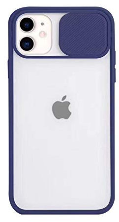 Bakicey - Coque de protection en silicone anti rayures - Cache coulissant pour appareil photo - Mate et translucide - Compatible avec iPhone 8 Plus (139,7 mm) - Lilas