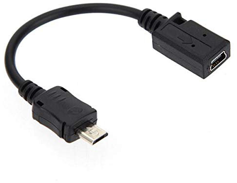 Chenyang Micro USB 2.0 Male to Mini USB 5Pin Female Data Charge Extension Cable 10cm