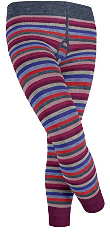 ESPRIT Unisex Kinder Leggings Multi Stripe K Le Baumwolle gemustert 1 Stück, Blau Light Denim 6660, 134-146