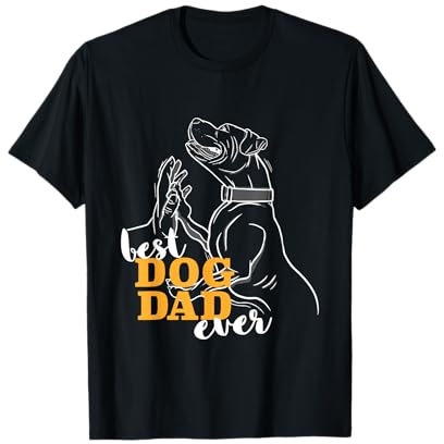 Best Dog Dad Ever Meilleur père de chien Boxer Pitbull T-Shirt