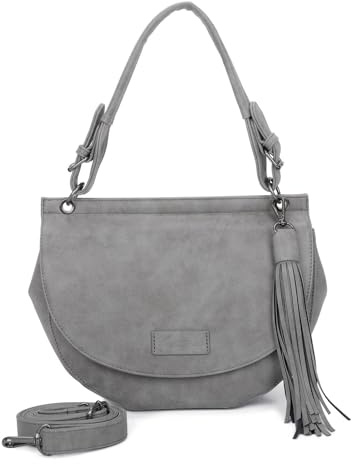 Fritzi aus Preussen Umhängetasche Schultertasche Vintage Fritzi41 Hobo Rock grau