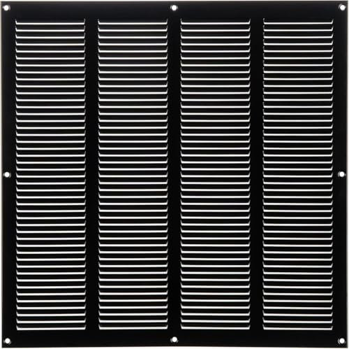 Steinberg14 Negro 400x400 mm Rejilla de Ventilacion con Mosquitera, Metalica