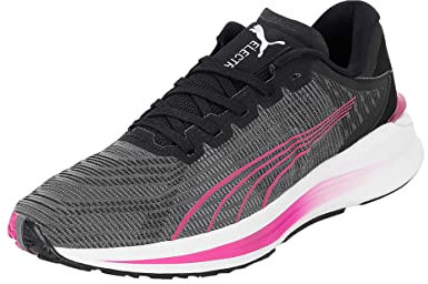 PUMA Electrify Nitro Turn Wns, Zapatillas para Correr Mujer, Multicolor Black Deep Orchid Metallic Silver, 40 EU