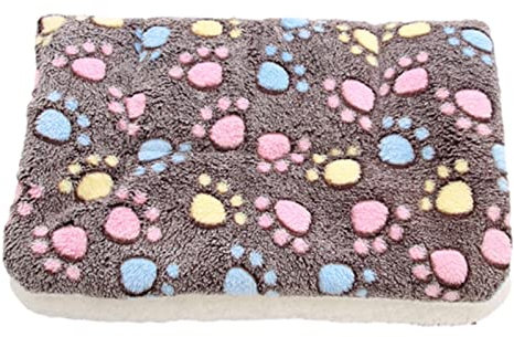 Gemütliche beruhigende Katzendecke, Katzendecken für Hauskatzen, Waschbare ultraweiche beruhigende Decke für Katzen und Hunde, Niedliche Pfotenabdruck-Decke