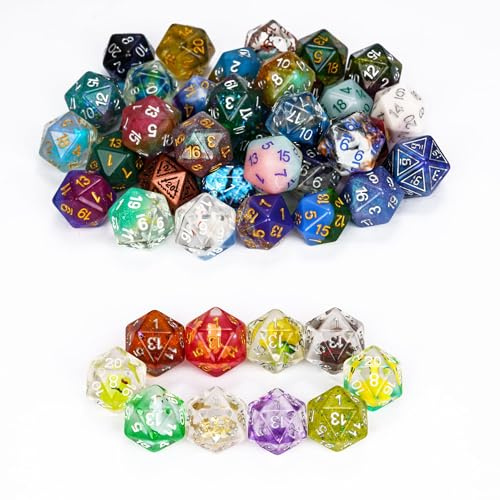 HDdais 10er-Pack D20-Würfel-Set, zufällige 20-seitige Würfel für RPG-Tischspiele