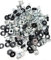 50pcs. M6 Rack Fixing Set, Captive Cage Nuts Bolts Screws & Washers for Data Cabinets, Music Instruments. AMP, Equalisers, CD Player etc. (Silver)