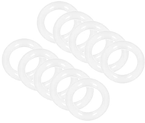 QUARKZMAN 12mm ID Silicona Juntas Tóricas Arandela Junta x 10uds Arandela Redonda Plana Arandela Junta Sello Anillo para Vidrio Puerta Manija, Transparente