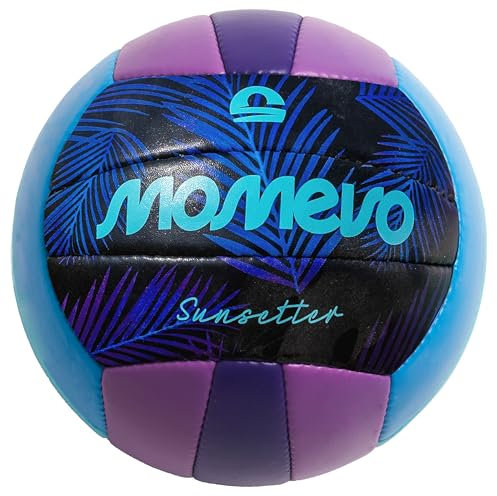 Beach Volleyball Apparel Offizieller Beachvolleyball mit weicher Oberfläche, handgenäht, robust und wasserdicht, Volleyball Ball perfekt für Outdoor Sandsport Strandsport (Palm Purple)