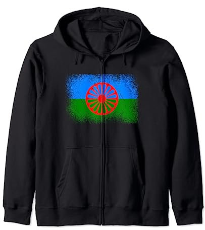 Gitanos Calé Bandera Romaní Bandera Gitana Sudadera con Capucha
