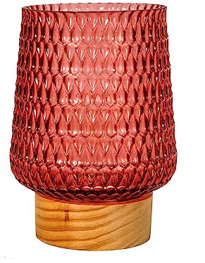 Pauleen 48307 LED Mobile luminaire Rose Glamour Timer Battery Pink matt Table lamp, Wood Glass, 0.8 W