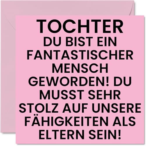 Lustige Geburtstagskarten für Tochter – Unglaubliche Person – Scherz-Happy-Birthday-Karte für Tochter Geburtstagsgeschenke für Tochter, 145 mm x 145 mm Geburtstagsgrußkarten, Geschenk für Tochter
