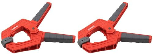 Meister Federzwinge - 75 mm Spannweite - Bewegliche Spannbacken - Sicheres & einhändiges Fixieren von Werkstücken/Profi-Leimzwinge/Universalklemme/Montageklemme / 5217010 (Packung mit 2)