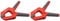 Meister Federzwinge - 75 mm Spannweite - Bewegliche Spannbacken - Sicheres & einhändiges Fixieren von Werkstücken/Profi-Leimzwinge/Universalklemme/Montageklemme / 5217010 (Packung mit 2)