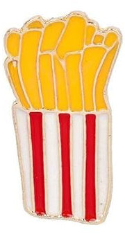 Pizza Pins Pommes Frites Emaille Revers Broschen niedlich Cartoon Lebensmittel Vintage Band Abzeichen Schmuck Geschenk für Kinder FreundePraktisches Design, langlebig