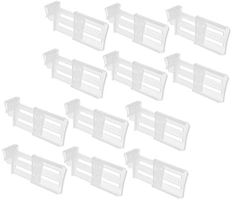 Healeved 12pcs Divider Seasoning Refrigerator Adjustable Side Door Partition for Fridge Drawer Organiser Storage