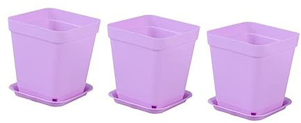 BESPORTBLE 6stücke Quadratische Blumentöpfe Aus Kunststoff Sukkulenten-pflanztopf Mit Netzboden Für Gute Belüftung Hohe Fußboden-Design Leicht Und Langlebig Für Balkon Wohnzimmer Und