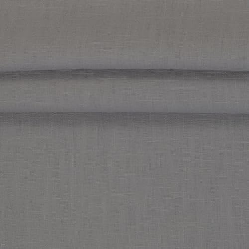 100% Leinen VENEDIG 0,5m 235g/m² Leinenstoff Sommerleinen Meterware Mittelalterstoff (Grau)