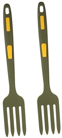 TOPBATHY 2 Piezas tenedor de silicona - Tenedor de comida tenedor para servir pasta mezclar puré tenedor fideos tenedor de cena de cocina tenedor de ensalada reutilizable largo espaguetis