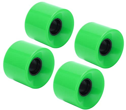 KIMISS Räder, Puente 4 Stück 60 X 45 Mm 78A Longboard 60 Mm L-Board für Sport, Outdoor, Sport, Skates, Skateboards, Roller, Teile, Rutschfester und Langlebiger Ersatz für (Green)