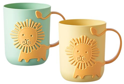 GmeDhc Zahnputzbecher, 2 Stück Zahnputzbecher Kinder, Zahnputzbecherhalter Ohne Bohren, Zahnputzbecher Kunststoff Set Dauerhaft, Heimat, Reisen und Camping