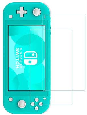 HYGMOCC Protecteur d’écran pour Nintendo Switch Lite, lecteur de jeux en verre trempé HD transparent Ultra clair anti-rayures anti-empreintes digitales sans bulles[2 pack]