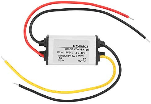 Convertitore Step Down da 12 V A 5 V, Convertitore Buck DC-DC Impermeabile da 12 V/24 V A 5 V 5 A Regolatore di Tensione Step Down Modulo Trasformatore Riduttore di Tensione