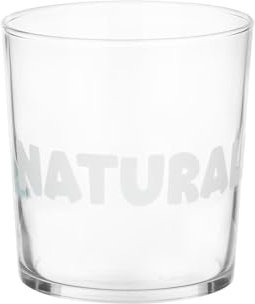 KASANOVA Bicchiere acqua in vetro scritta Naturale 360 ml