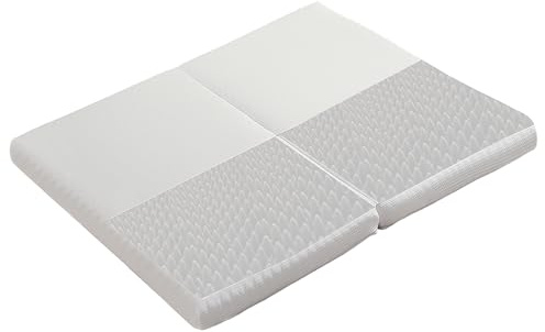 Merax Faltbare Matratze 140x200/100 cm – Ergonomisch, Öko-Tex Zertifiziert, Wabengewebe, atmungsaktiv, H3 Härte, Weiß, Kompressionsverpackung