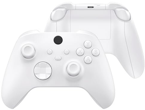 eXtremeRate Carcasa para Xbox Series X S Mando Accesorios Carcasa Completa Protector Placa Trasera Funda Frontal Empuñadura Agarre Botones para Xbox Serie S X Control-No Incluye Mando(Blanco)
