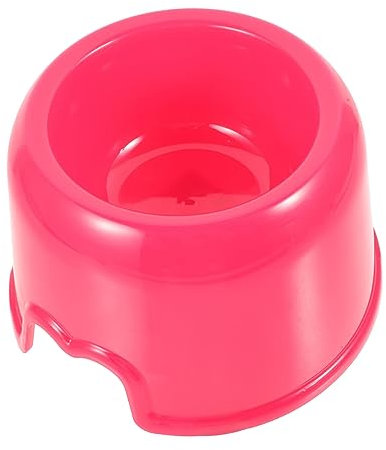 POPETPOP Pet Bowl Candy Color Round Dog Bowl Large Size Feeder Easy to Clean Durable Plastic Healthy for Dogs and Cats