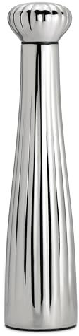 Robert Welch Palm Bright Large Pepper Mill. Made from Stainless Steel. 25-Year Guarantee.