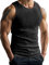 Weardear Herren Sleeveless Tanktops Workout Laufshirt Ärmelloses Unterhemd Fitness Achselshirt Sommer Muskelshirt Gym Trainingshirt Gerippte Funktionsshirt Schwarz L