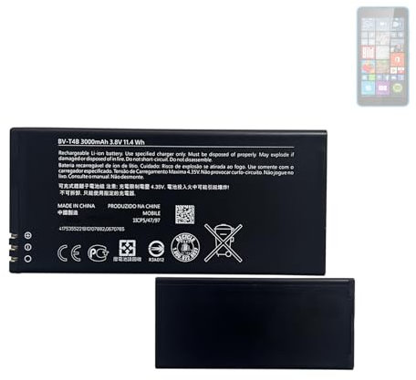 HIGHAKKU Batteria di ricambio BV-T4B compatibile con Mi-crosoft Lumia 640 XL RM-1062 No-kia Lumia 640 XL Telefono cellulare Smartphone Telefono