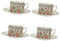 TOPPERFUN 4 Set insieme della tazza di caffè isolato verde tazza da latte in ceramica tazze di succo tazze in ceramica bicchiere d'acqua Bere tazza tazze da latte porcellana